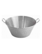 Colapasta tronco conico in acciaio inox con 2 maniglie - Ø cm 24x12h - litri 3,5