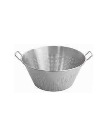 Colapasta tronco conico in acciaio inox con 2 maniglie - Ø cm 24x12h - litri 3,5