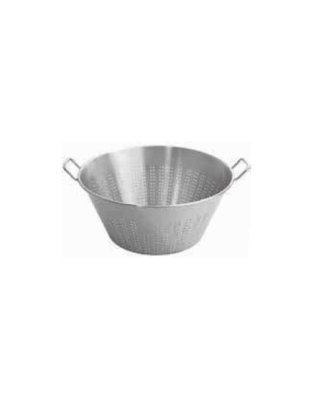 Colapasta tronco conico in acciaio inox con 2 maniglie - Ø cm 24x12h - litri 3,5