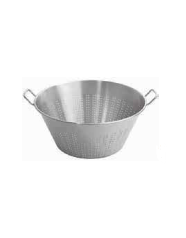 Colapasta tronco conico in acciaio inox con 2 maniglie - Ø cm 24x12h - litri 3,5