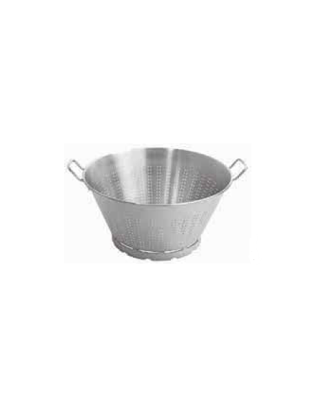 Colapasta tronco conico in acciaio inox con 2 maniglie - Ø cm 24x12h - litri 3,5