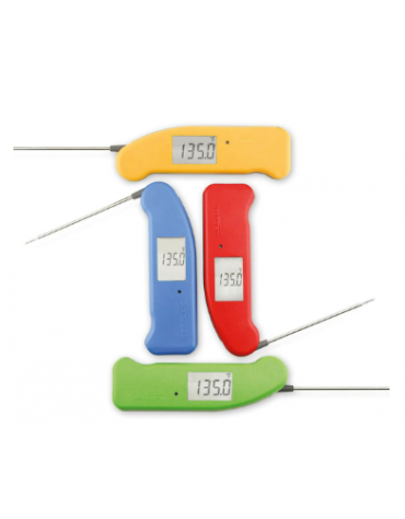 Termometro digitale, colore viola - scala 0,1 or 1°C - range -49,9+299,9°C - cm 1,9x5x15,7