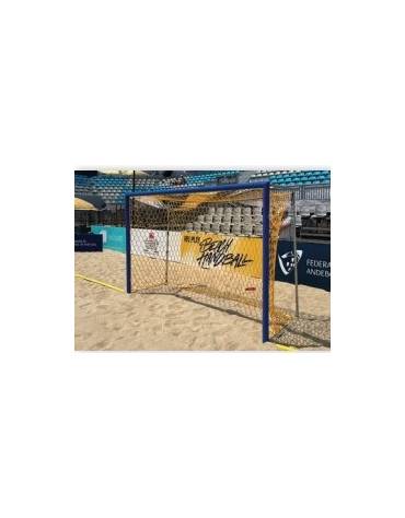 Coppia porte beach handball in alluminio verniciato, dimensioni cm 300x200