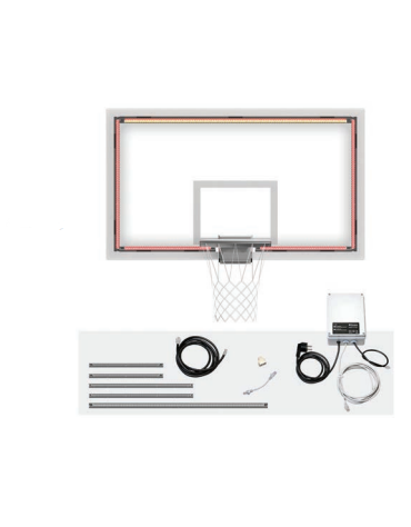 Kit sistema elettronico di segnalazione luminosa dello scadere dei 24 da applicare su tabellone basket