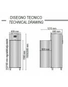 Frigorifero per farmacia da Lt. 320 cm 60,4x64,5x161,5h