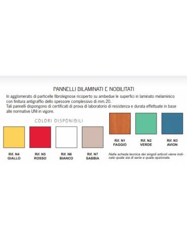 TAVOLO BIPOSTO SCOLASTICO PER NIDO SENZA POGGIAPIEDI NE' SOTTOPIANO 120X50X46H