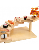 Espositore sushi 7 piani in legno - cm 38x26x15h