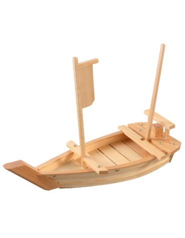 Barca presentazione sushi boat i n legno - cm 38x15x8h