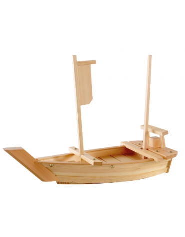 Barca presentazione sushi boat i n legno - cm 38x15x8h