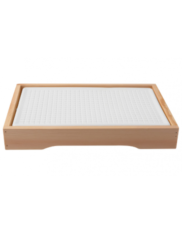 Contenitore sushi in legno con placca eutettica da riempire con acqua - cm 32x21,5x4,5h