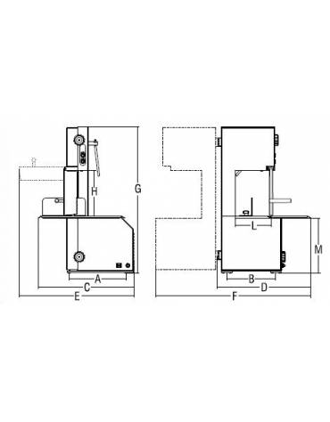 Segaossa inox con nastro da cm. 208 - TRIFASE