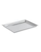 Vassoio espositore rettangolare in acciaio inox - cm 29x21x2h