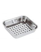 Contenitore con griglia in acciaio inox cm 26x23x5,5h