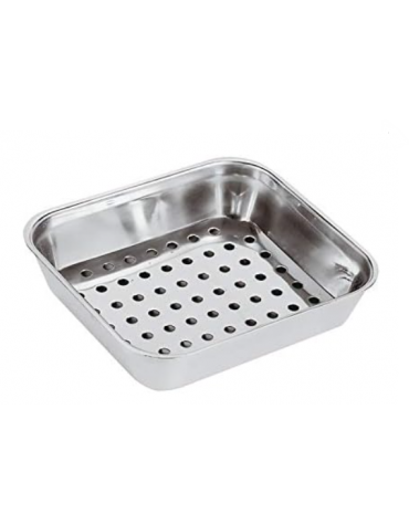 Contenitore con griglia in acciaio inox cm 26x23x5,5h