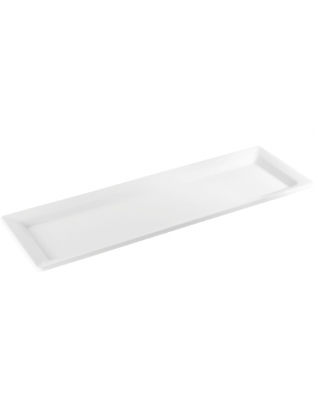 Vassoio sushi in melamina di colore bianco - cm 53x18