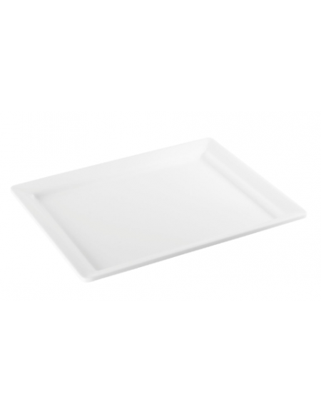 Vassoio sushi in melamina di colore bianco - cm 32,5x26,5 - GN 1/1