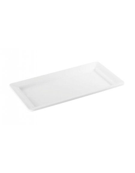 Vassoio sushi in melamina di colore bianco - cm 53x17,5 - GN 1/1