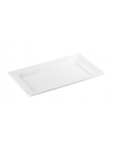 Vassoio sushi in melamina di colore bianco - cm 26,5x16,2 - GN 1/1