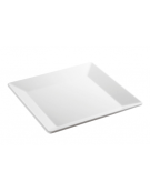 Vassoio quadrato sushi in melamina di colore bianco - cm 26,5x26,5