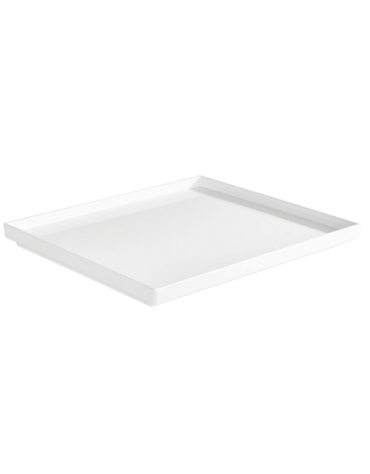 Vassoio espositore per buffet in melamina colore bianco - GN 1/2 - cm 32,5x26,5x3h