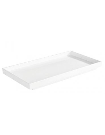 Vassoio espositore per buffet in melamina colore bianco - GN 1/3 - cm 32,5x26,5x3h