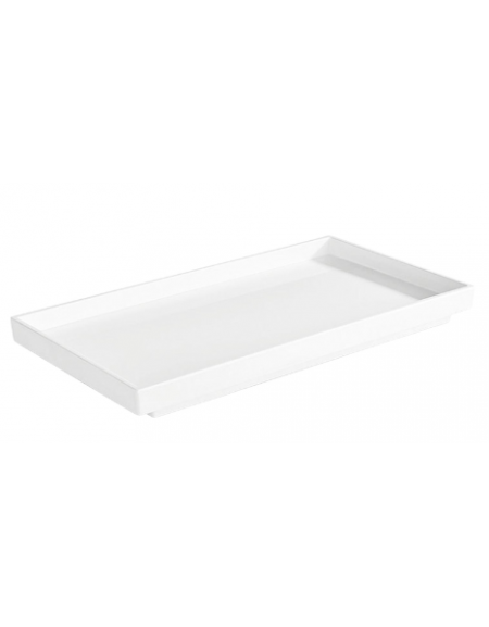 Vassoio espositore per buffet in melamina colore bianco - GN 1/3 - cm 32,5x26,5x3h