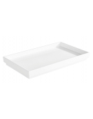 Vassoio espositore per buffet in melamina colore bianco - GN 1/4 - cm 26,5x16,2x3h