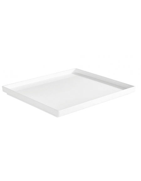 Vassoio espositore per buffet in melamina colore bianco - GN 2/3 - cm 35,4x32,5x3h