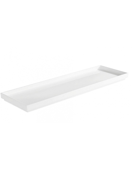 Vassoio espositore per buffet in melamina colore bianco - GN 2/4 - cm 53x16,2x3h