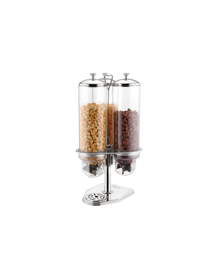 Dispenser cereali legno e acciaio inox 3 lt