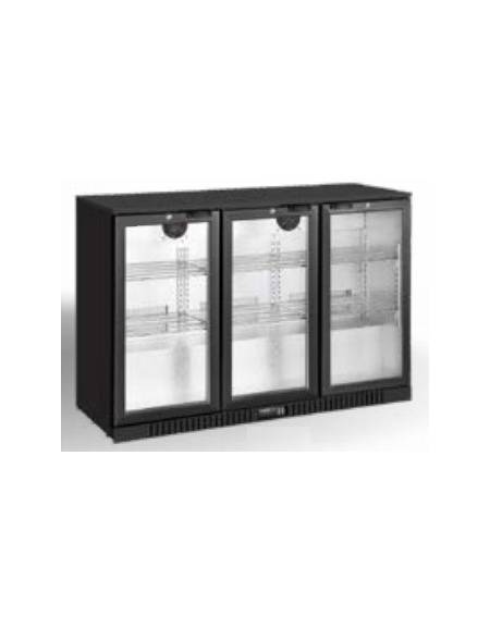 Espositore refrigerato ventilato retrobanco - controllo digitale - 330 lt. - +2 / +10 °C - 3 porte battente - mm 1350x520x900h