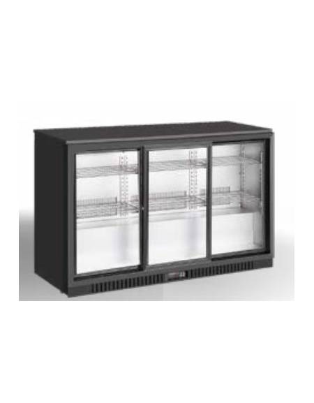 Espositore refrigerato ventilato retrobanco - controllo digitale - 330 lt. - +2 / +10 °C - 2 porte scorrevoli - mm 1350x520x900h