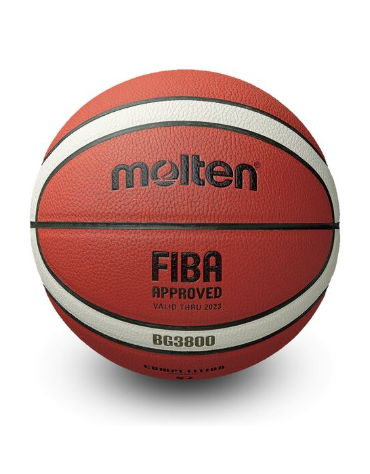 Pallone da basket Molten B7G3800 in pelle sintetica - approvato FIBA