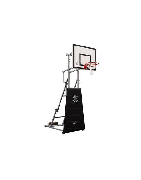 Mezzo impianto basket, pieghevole, altezza canestro regolabile da 210 a 305 cm., tabellone 110x90 cm.