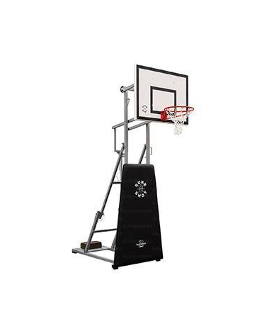 Impianto minibasket, pieghevole, altezza canestro regolabile da 210 a 305 cm., tabellone 110x90 cm.