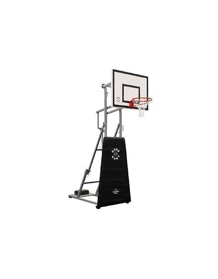 Impianto minibasket, pieghevole, altezza canestro regolabile da 210 a 305 cm., tabellone 110x90 cm.