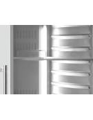 Armadio Refrigerato Lt 1.400 GN 2/1 in Lamiera Preverniciata Bianca BT con 2 porte in vetro e luce interna - cm 142x80x203h