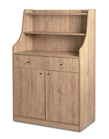 Mobile di servizio in legno colore RAL - 2 ante + 2 cassetti - cm 94x48x145h