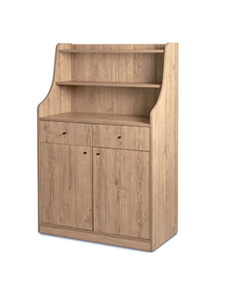 Mobile di servizio in legno colore RAL - 2 tramogge + 2 cassetti portaposate - cm 94x48x145h