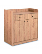 Mobile di servizio in legno colore RAL - 2 tramogge e 2 cassetti portaposate - cm 94x48x98h