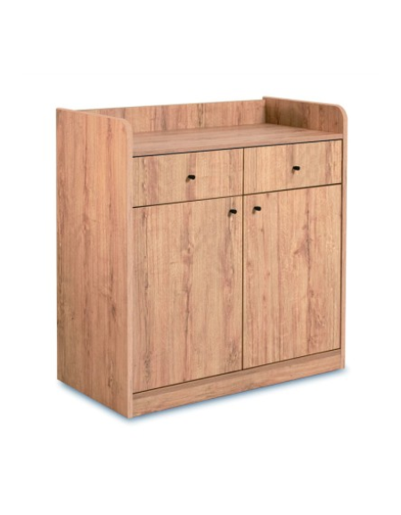 Mobile di servizio in legno colore RAL - 2 tramogge e 2 cassetti portaposate - cm 94x48x98h