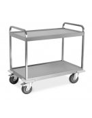 Carrello inox per trasporto pesante- 3 piani lisci-cm 108x61x93h