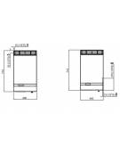 Fry top a gas singolo da banco - Piastra Liscia in Compound - cm 40x71,4x29