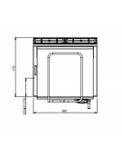 Brasiera a gas ribaltabile manualmente Lt. 60- Vasca e fondo inox AISI 304 - cm 80x71,4x90h