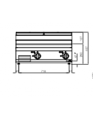 FRYTOP ELETTRICO RIGATO TOP cm 80x71.4x29h  kW 9,6