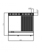 FRY TOP ELETTRICO MISTO DA BANCO LISCIO/RIGATO cm 80x71.4x29h  kW 9,6