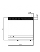 Fry top elettrico doppio da banco - Piastra Liscia in Compound con rivestimento in acciaio inox AISI 316 - cm 80x71.4x29h