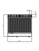 FRYTOP ELETTRICO RIGATO SU VANO cm 80x71.4x90h  kW 9,6