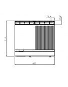 FRYTOP ELETTRICO 1/2 liscia + 1/2 rigata SU VANO cm 80x71.4x90h  kW 9,6