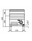 FRY TOP ELETTRICO LISCIO DA BANCO CM 40x71,4x29h kW 4,8